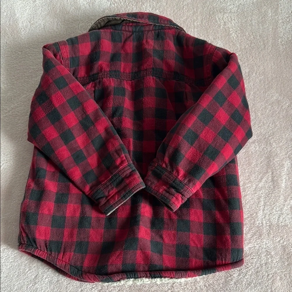 Plaid GAP Sherpa-Lined Jacket Size 4